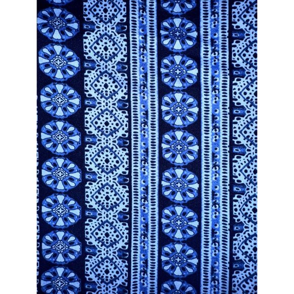 CCC Bohemian Style Wide Leg Geo Print Pajama Pants Elastic Waist Side Pockets LG - Picture 3 of 5